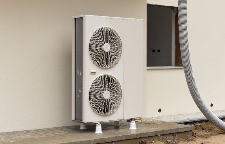 Buitenunit van een warmtepomp